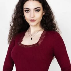 DDS1 Clothing LAETITIA LACE TRIM MINI BODYCON DRESS