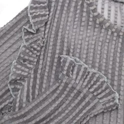 MET1 Women MOURNING RUFFLE TOP GHOST GREY 16 MET1 Women MOURNING RUFFLE TOP GHOST GREY