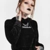 AMP1 Noughty Crop Velour Hoody