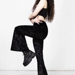 AMP1 Superstition Crushed Velour Flares Clothing