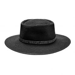 CAF1 RUNE EMBROIDERY BOATER HAT