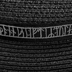 CAF1 RUNE EMBROIDERY BOATER HAT
