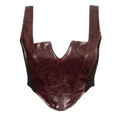 CHI1 VINCI FAUX LEATHER CORSET TOP Women