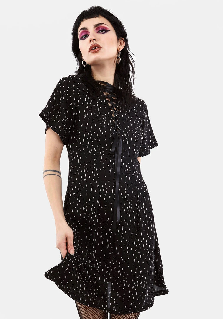 CHI1 BLASPHEME LACE UP MINI DRESS 3 CHI1 BLASPHEME LACE UP MINI DRESS