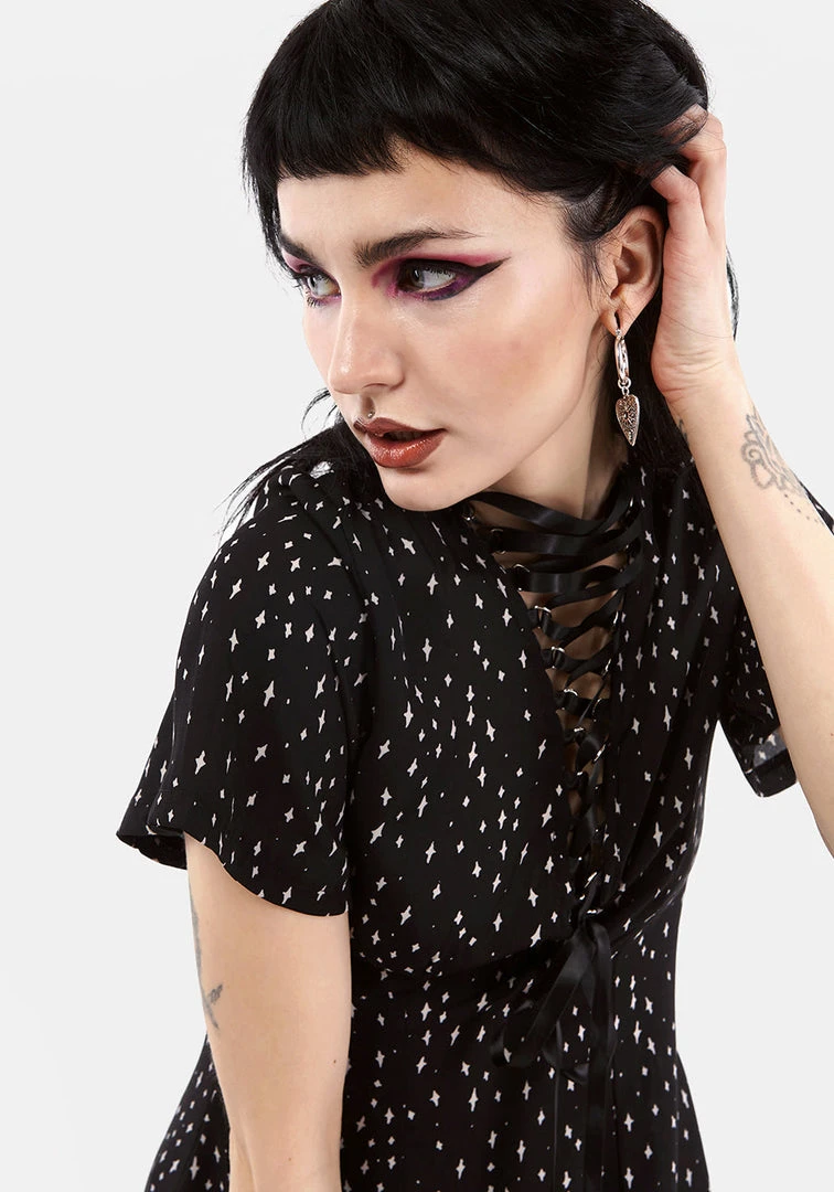 CHI1 BLASPHEME LACE UP MINI DRESS 4 CHI1 BLASPHEME LACE UP MINI DRESS