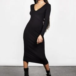 DDS1 Clothing VAMPIRA V-NECK MIDI DRESS 29 DDS1 Clothing VAMPIRA V-NECK MIDI DRESS