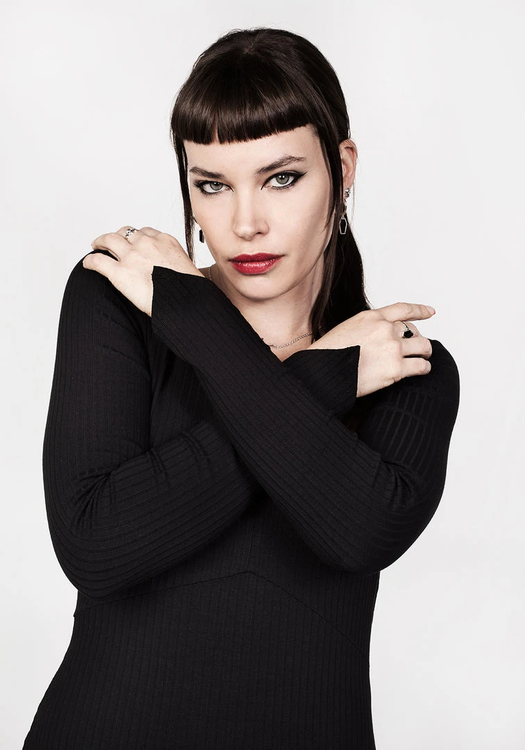 DDS1 Clothing VAMPIRA V-NECK MIDI DRESS 18 DDS1 Clothing VAMPIRA V-NECK MIDI DRESS