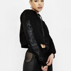 DDS1 GABHAR ZIP UP CROP HOODY