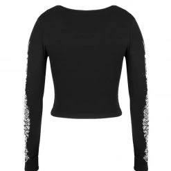 DDS1 Women XENOMORT THUMB SPLIT CROP TOP