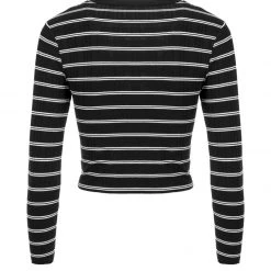 DMT1 Clothing SLASH 90S STRIPE CROP TOP