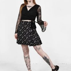 DMT1 WALLFLOWER JERSEY WRAP TOP Women