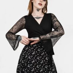 DMT1 WALLFLOWER JERSEY WRAP TOP Women