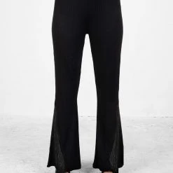 DMT1 Clothing COYOTE FRINGED JERSEY FLARES