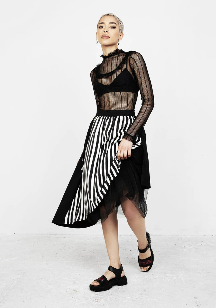 MET1 PARANORMAL ASYMMETRIC MIDI SKIRT 5 MET1 PARANORMAL ASYMMETRIC MIDI SKIRT