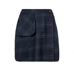 LVT1 LITERATI CHECK MINI WRAP SKIRT