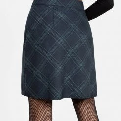 LVT1 LITERATI CHECK MINI WRAP SKIRT