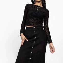 LVT1 Women CABERNET SUEDE MIDI SKIRT