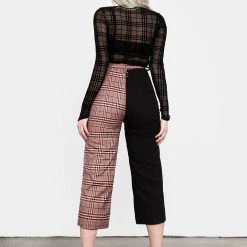 LVT1 LOVEBUZZ SPLICED CROP TROUSERS