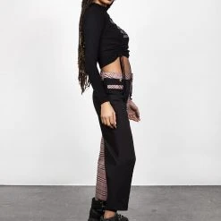 LVT1 LOVEBUZZ SPLICED CROP TROUSERS