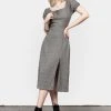 LVT1 Women ELVINA LACE UP MIDI DRESS