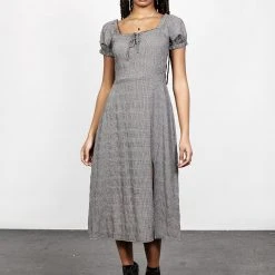 LVT1 Women ELVINA LACE UP MIDI DRESS