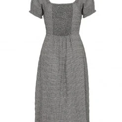 LVT1 Women ELVINA LACE UP MIDI DRESS