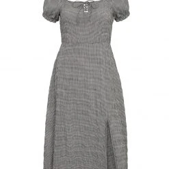 LVT1 Women ELVINA LACE UP MIDI DRESS