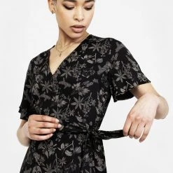 LVT1 Poisonous Plants Wrap Mini Dress Coming Soon