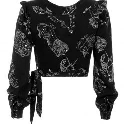 LVT1 Clothing Zodiac Crop Wrap Top