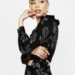 LVT1 Clothing Zodiac Crop Wrap Top