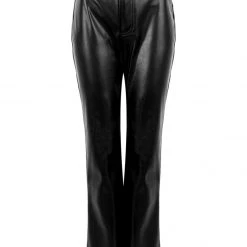 LVT1 BRONTE LEATHER FLARED TROUSERS