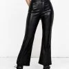 LVT1 BRONTE LEATHER FLARED TROUSERS