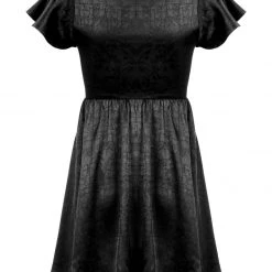 LVT1 DORIAN FIT AND FLARE SATIN MINI DRESS