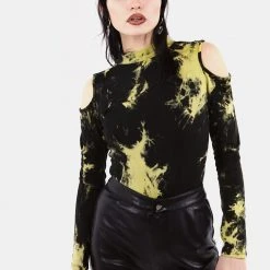 MET1 SCHOLOMANCE COLD SHOULDER TIE DYE BODY Clothing