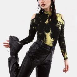 MET1 SCHOLOMANCE COLD SHOULDER TIE DYE BODY Clothing 12 MET1 SCHOLOMANCE COLD SHOULDER TIE DYE BODY Clothing