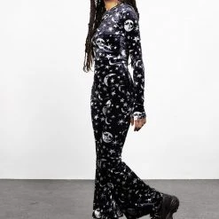 MET1 Clothing ALLNIGHTER VELVET FLARES