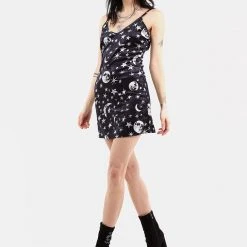 MET1 ALLNIGHTER VELVET MINI SLIP DRESS