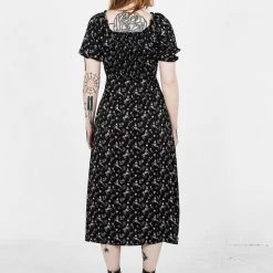 MET1 Women MAKEBELIEVE LACE UP MIDI DRESS