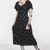 MET1 Women MAKEBELIEVE LACE UP MIDI DRESS