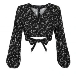 MET1 Women MAKEBELIEVE TIE FRONT CROP TOP