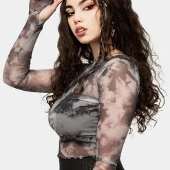 MET1 HEAVENS MESH CROP TOP