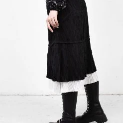 MET1 MUTINY LAYERED MIDI SKIRT