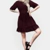 MET1 SHEER SMOCK DRESS IN PURPLE Clothing