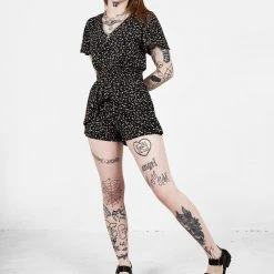 MET1 VALLEY FRILL PEPLUM PLAYSUIT