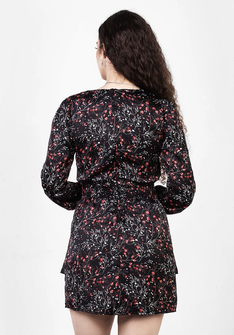 MET1 ROSETEARS FRILL PEPLUM MINI DRESS 6 MET1 ROSETEARS FRILL PEPLUM MINI DRESS