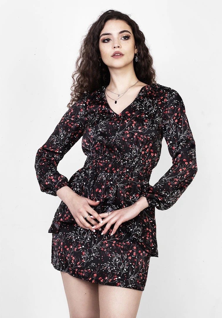 MET1 ROSETEARS FRILL PEPLUM MINI DRESS 7 MET1 ROSETEARS FRILL PEPLUM MINI DRESS