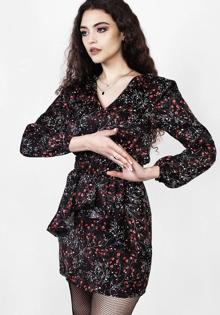 MET1 ROSETEARS FRILL PEPLUM MINI DRESS 3 MET1 ROSETEARS FRILL PEPLUM MINI DRESS