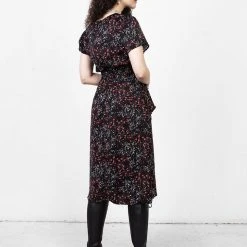 MET1 ROSETEARS FRILL PEPLUM MIDI DRESS 13 MET1 ROSETEARS FRILL PEPLUM MIDI DRESS