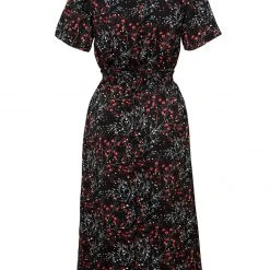 MET1 ROSETEARS FRILL PEPLUM MIDI DRESS 19 MET1 ROSETEARS FRILL PEPLUM MIDI DRESS