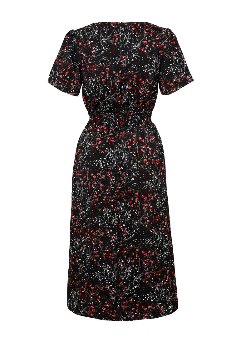 MET1 ROSETEARS FRILL PEPLUM MIDI DRESS 11 MET1 ROSETEARS FRILL PEPLUM MIDI DRESS